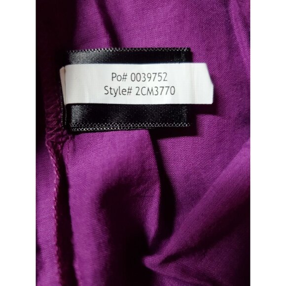 Boston Proper Womens Off Shoulder Dress Size Sm Purple Metallic Lace Bell Sleeve - Picture 16 of 16